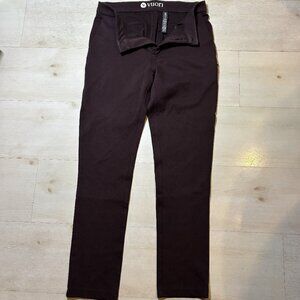 Vuori Men's Everything Chino Meta Maroon Athletic Fit Pants Size 30